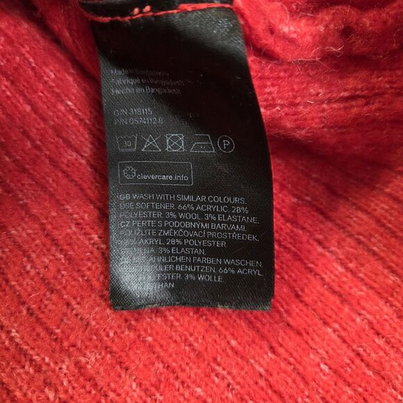 H&M Divided Sweater Womens XS Cropped Rib Knit Long Sleeve Mock Neck Pullover - Picture 3 of 6